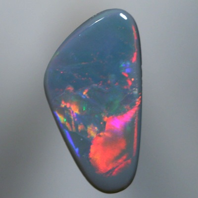 SOLID SEMI BLACK OPAL Rolling flashes, cherry red to orange